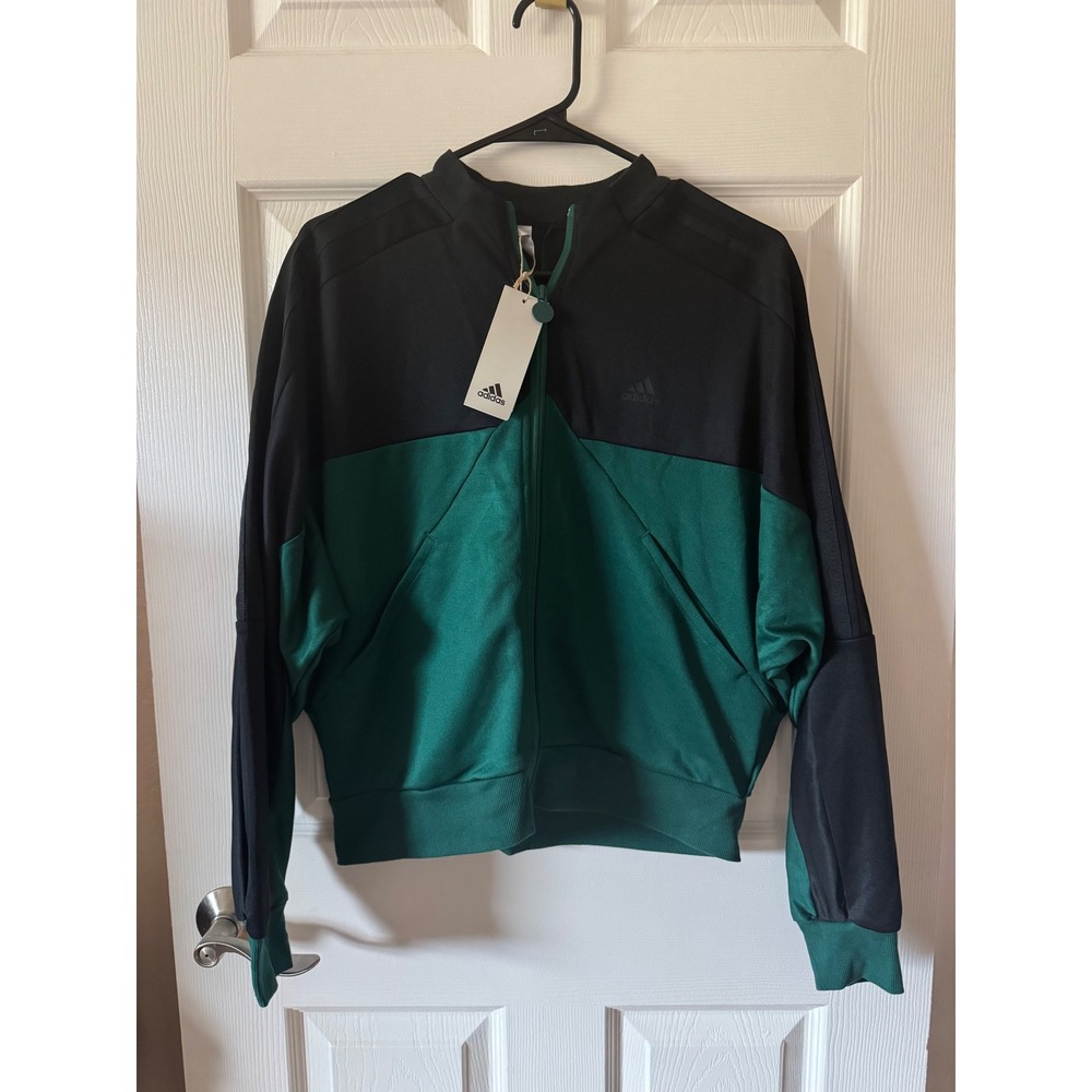 NWT Adidas Tiro Track Jacket Collegiate Green Black Sample Womens Size S